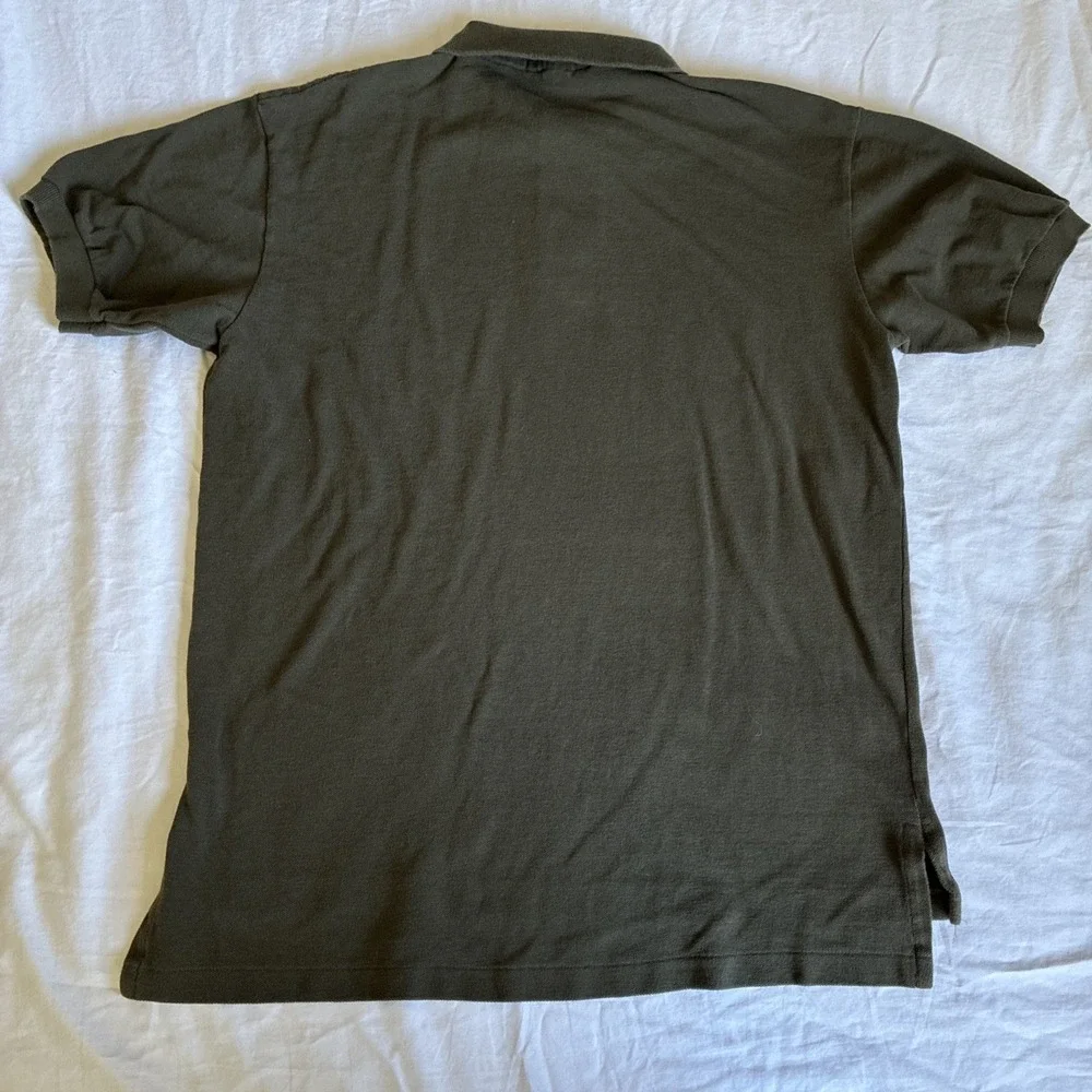 Polo Ralph Lauren Short Sleeve Polo Shirt Size L Mens Dark Green Red Golf USA